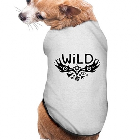 Wild Summer Costumes, Clothing, Shirt, Vest, T-shirt, Puppy Pet Dog Cat Fashion 100% Polyester Fiber Tee Gift For Any Animal Fan Lovers Ash Large
