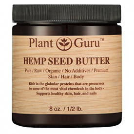Hemp Seed Butter 8 oz. 100% Pure Raw Fresh Natural Cold Pressed. Skin Body and Hair Moisturizer, DIY Creams, Balms, Lotions, Soaps.