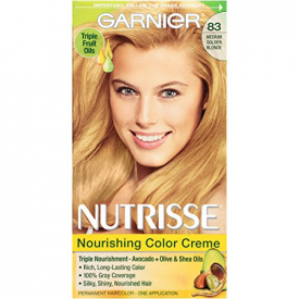 Garnier Nutrisse Nourishing Hair Color Creme, 83 Medium Golden Blonde (Cream Soda)  (Packaging May Vary)