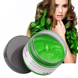 MOFAJANG Hair Color Wax, Instant Hair Wax,Temporary Hairstyle Cream 4.23 oz, Cyan, Green Hair Pomades, Natural Hairstyle Wax for Men and Women (Cyan)