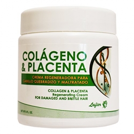 Lafier Colageno & Placenta Regenerating Cream for Damaged and Brittle Hair 8 Oz [SEALED]