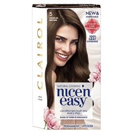 Clairol Nice ‘n Easy, 5/118 Natural Medium Brown, Permanent Hair Color, 1 Kit (Pack of 3) (Packaging may vary)