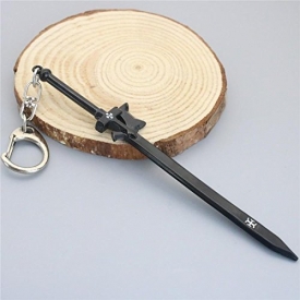 Cosplay SAO Anime Sword Art Online Sword Keychain Jewelry For Gift (Kirito’s Blade)