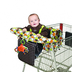 J is for Jeep 2-in-1 Shopping Cart Cover High Chair Cover, High Chair Cushion, Baby Grocery Cart Cover, Infant High Chair Cover, Safety Harness, Cart Cover, Toddler, Universal Size, Essentials Pocket