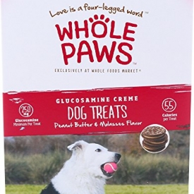 Whole Paws, Glucosamine Creme Dog Treats, Peanut Butter & Molasses Flavor, 9 Ounce