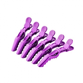 BEINY 6Pcs Plastic Non Slip Hair Clips – Professional Hairdressing Styling Sectioning Clips – Salon Alligator Clips for Thick Hair – Haircut Accessories Hairgrips for Women Girls (Purple)