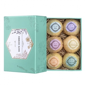 Bath Bombs Gift Set, 6 x 4.0 oz Large Bath Bomb Kit, Lush Fizzy Spa To Moisturize Dry Skin, Best Gift Ideas for Her, Women, Moms, Must-have Bath Products, Add to Bubble Bath, Bath Salts