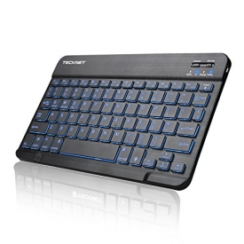 Backlit Bluetooth Keyboard, TeckNet Universal Ultra-Slim Portable Illuminated 7-Colors Adjustable Bluetooth Wireless Keyboard