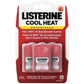 Listerine PocketPaks Breath Strips, Cinnamon, 3 24-Count Dispensers (Pack of 6)