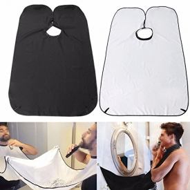 Mintbon Beard Catcher – Easy to cut hair and shave without scattering on the sink,beard Bib Cape for Shaving,Professional Salon Grade Black Hair Trimmings Cleaner for Men(White)