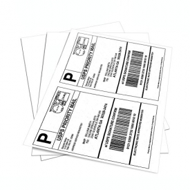 MFLABEL Half Sheet Self Adhesive Shipping Labels for Laser & Inkjet Printers, 200 Count