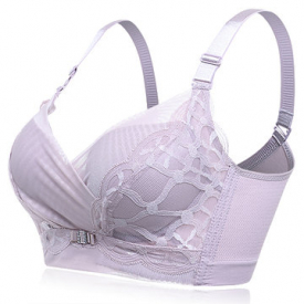 Sexy Breathable Mesh Deep Plunge Soft Wireless Lightly Lined Bras