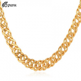 Male Link Necklace Platinum Chain for Men