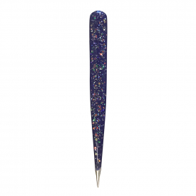 * glamtech xmas 18 tweezers purple glitter pointed tip,