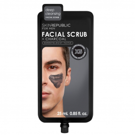 skin republic mens charcoal facial scrub  25ml