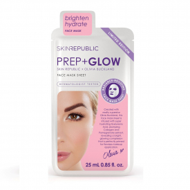 skin republic olivia bukland prep + glow face mask sheet 25ml
