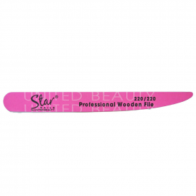 Star Nails Tapered Wooden Nail File 220/220 Grit Pack of 6