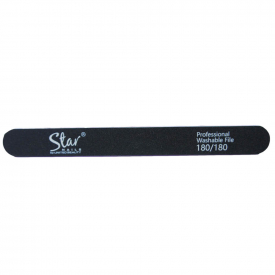 Star Nails Black Foam Straight File 240/240 Grit Pack of 12