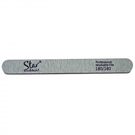 Star Nails Zebra Foam Straight File 180/180 Grit Pack of 6