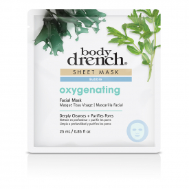 body drench blue bubble oxygenating sheet facial mask 25ml