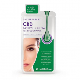 Skin Republic CBD Nourish + Glow Oil Infusion Sheet Mask 25ml