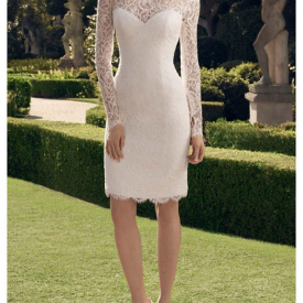 Sheath Affordable Plus Size Long Sleeve Wedding Dresses