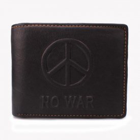 Men’s Genuine Leather Wallet Double Head Eagle Pattern Wallet