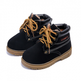 Toddler Boy’s Lace-up Plush Lined Martin Boots