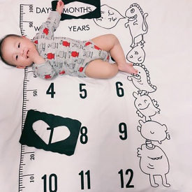 Creative Monthly Baby Milestone Blanket Photography Background Prop Newborn Infant Baby Photography Blanket