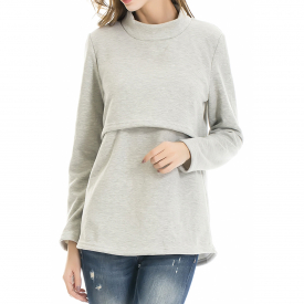 Women’s Fleece Long-sleeve Nursing Top