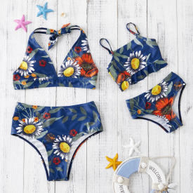 Sunflower Matching Swimsuit for Mommy and Me