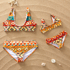 Stylish Printed Matching Swimsuit for Summer