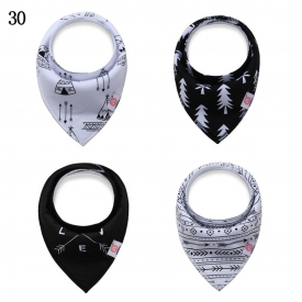4-pack Tree Arrow Print Bibs Set for Baby