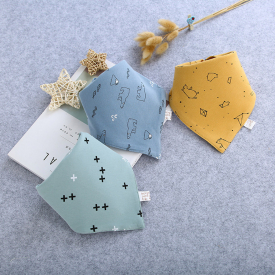 3-pack Moon Print Bibs Set for Baby