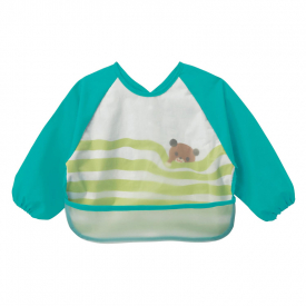 1 Pc Bear Print Waterproof Eating Cloth Bib for Baby