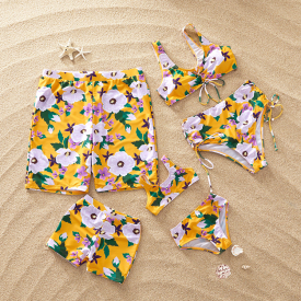 Colorful Floral Family Swimsuits