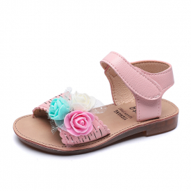 Baby / Toddler Girl’s Mesh Colorful Floral Decor Sandals