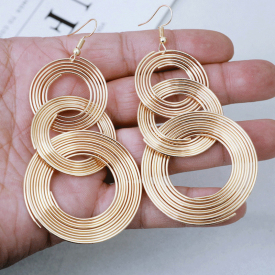 Retro Multi-layer  Circle Earrings