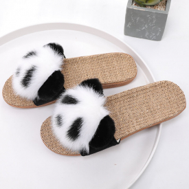Lovely Panda Design Flat Home Slippers