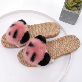 Lovely Panda Design Flat Home Slippers
