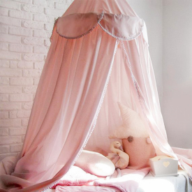 Tasseled Mosquito Net Bed Canopy for Kids and Baby