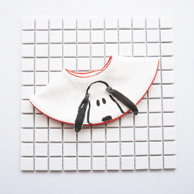 360 Degree Reversible Cartoon Dog Design Bib