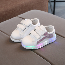 Baby/ Toddler’s Sequin Stripe LED Sneaker