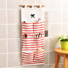 Bowknot Decor Hanging Wall Storage Bags