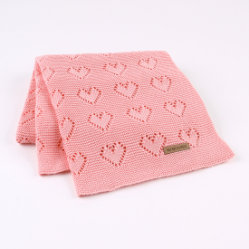 Breathable Hollow out Heart Knitted Blanket