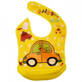 1-pack Detachable Waterproof Cartoon Print Bib