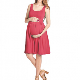 Casual Solid Maternity Dress
