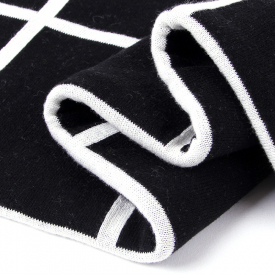 Comfy Plaid Knitted Baby Blanket