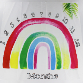 Rainbow Print Baby Milestone Blanket Photography Background Prop
