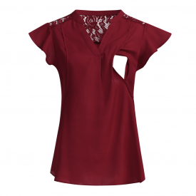 Pretty V Neck Nursing Blouse